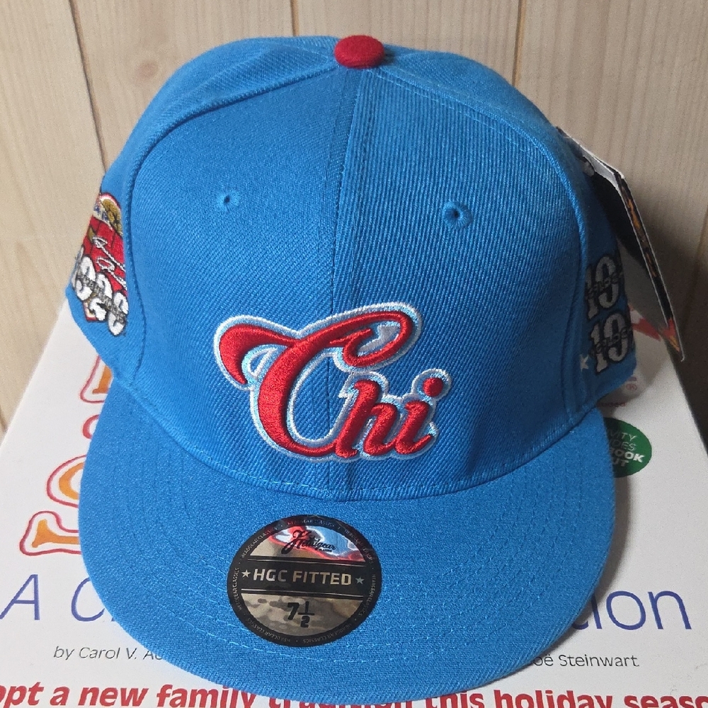 Blue Kids Cap with Red Embroidery